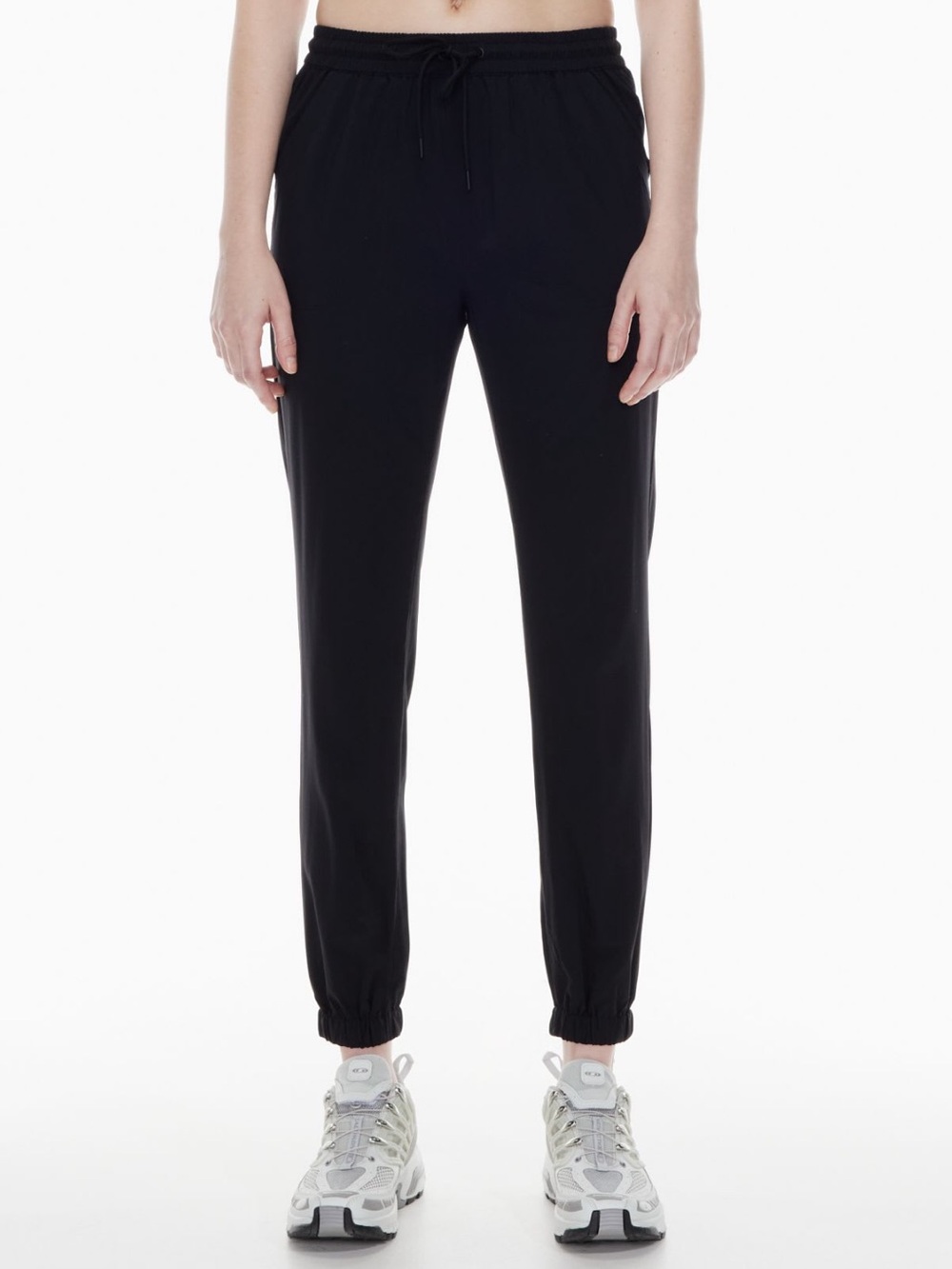 Ariztia TNA 6 denim jogger pants black 100% cotton zipper pockets casual lounge